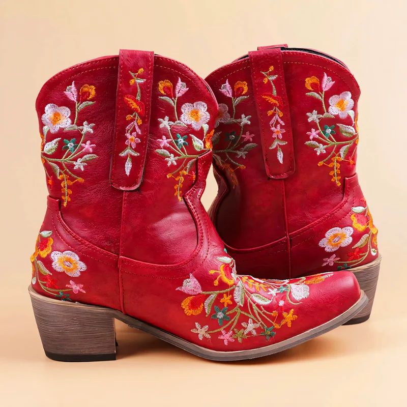 Wasserdichte Vintage Cowgirl-Stiefel