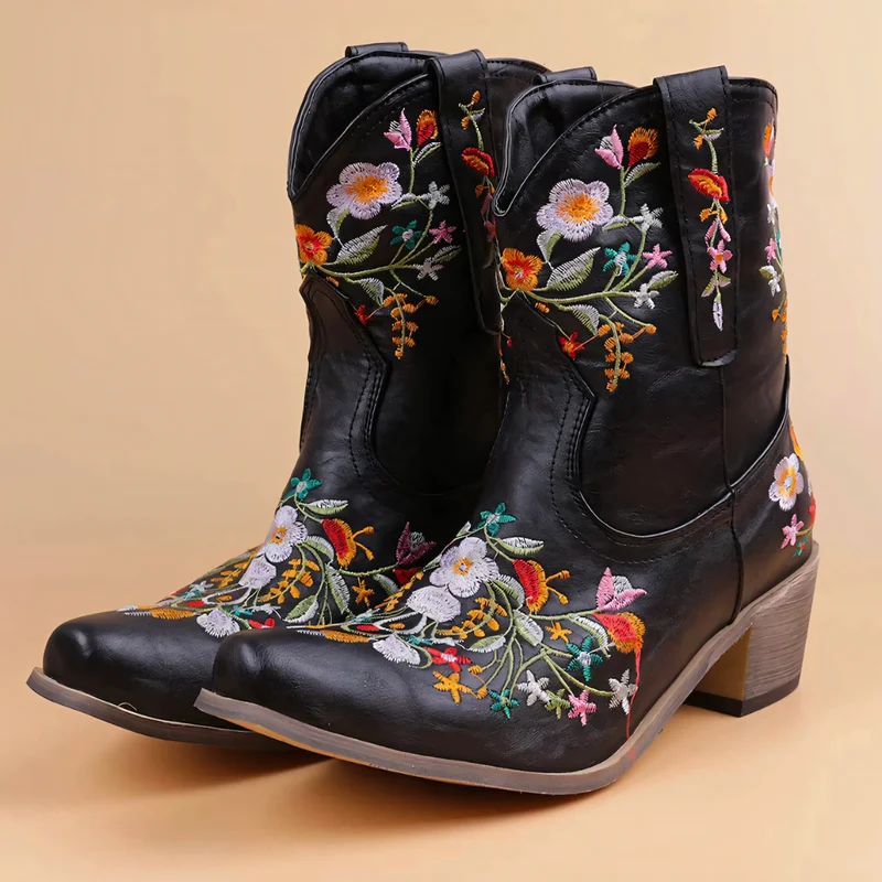 Wasserdichte Vintage Cowgirl-Stiefel