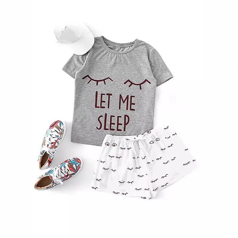 Damen Pyjama-Set mit humorvollem Print und bequemer Passform