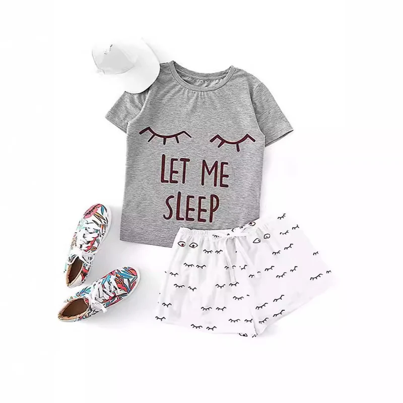 Damen Pyjama-Set mit humorvollem Print und bequemer Passform