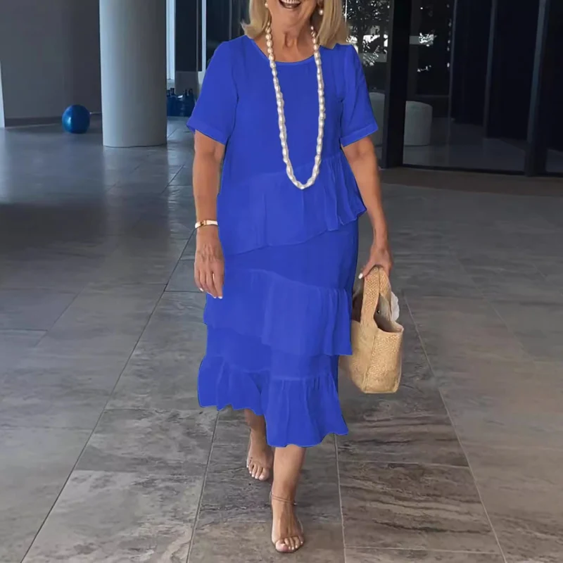 Damen sommerliches Freizeitkleid mit schwingendem Saum Nord Taschen