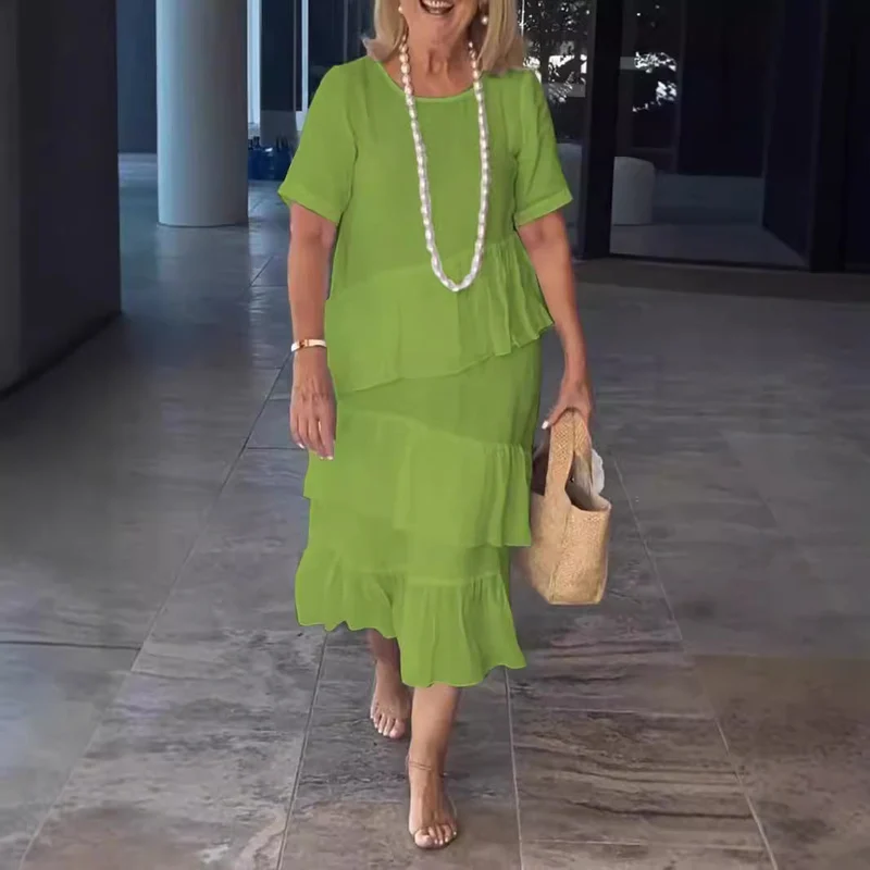 Damen sommerliches Freizeitkleid mit schwingendem Saum Nord Taschen