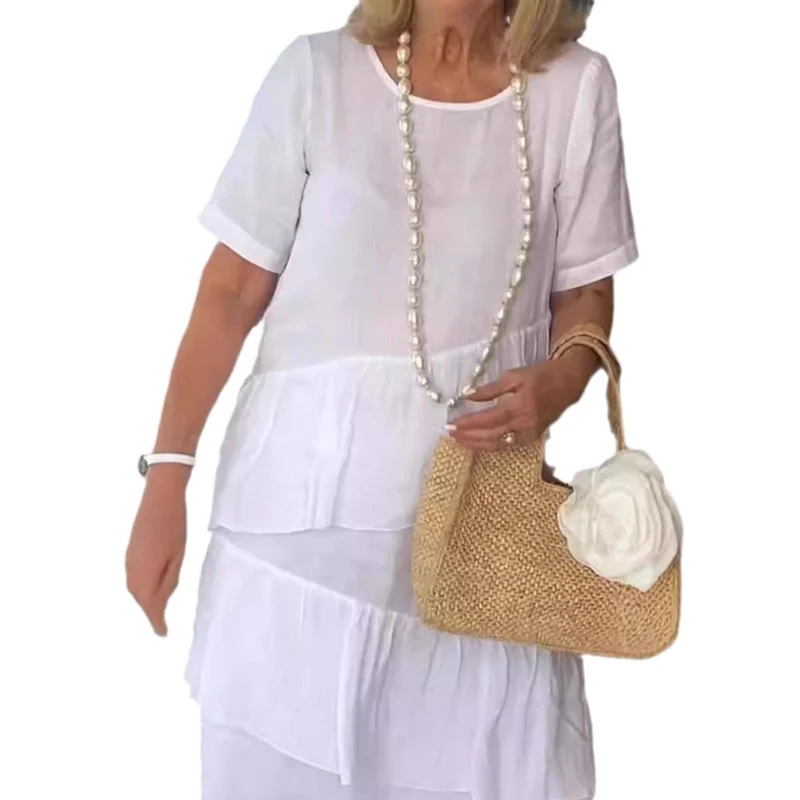 Damen sommerliches Freizeitkleid mit schwingendem Saum Nord Taschen