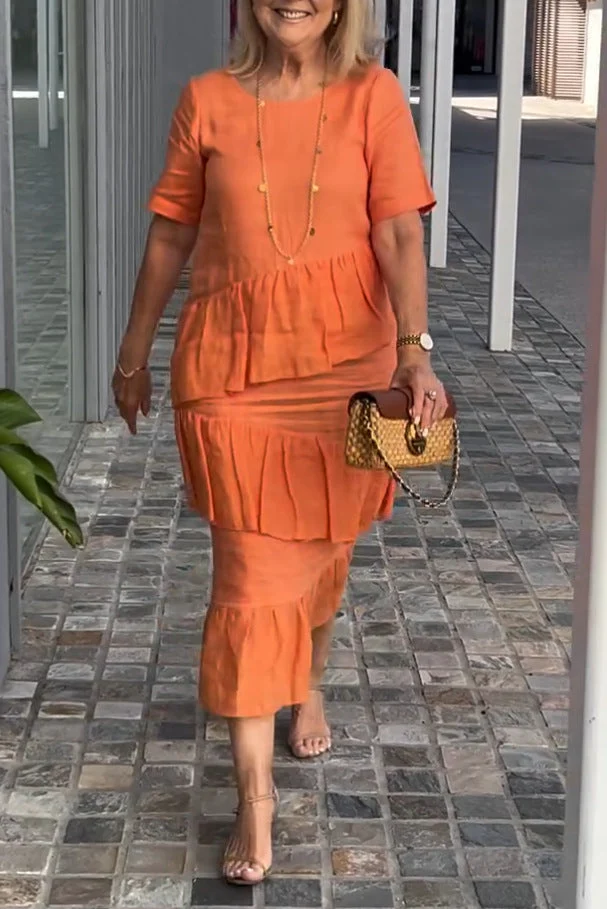 Damen sommerliches Freizeitkleid mit schwingendem Saum Nord Taschen