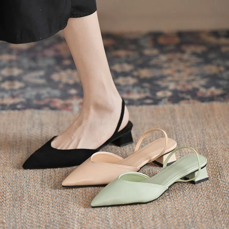 Damen Slingback-Pumps mit spitz zulaufendem Design Nord Taschen