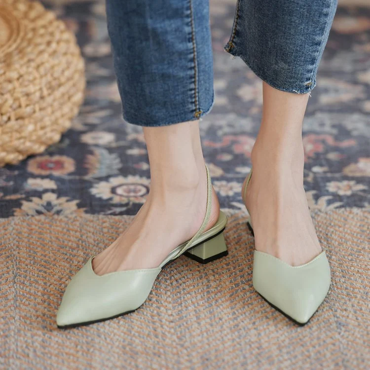 Damen Slingback-Pumps mit spitz zulaufendem Design Nord Taschen