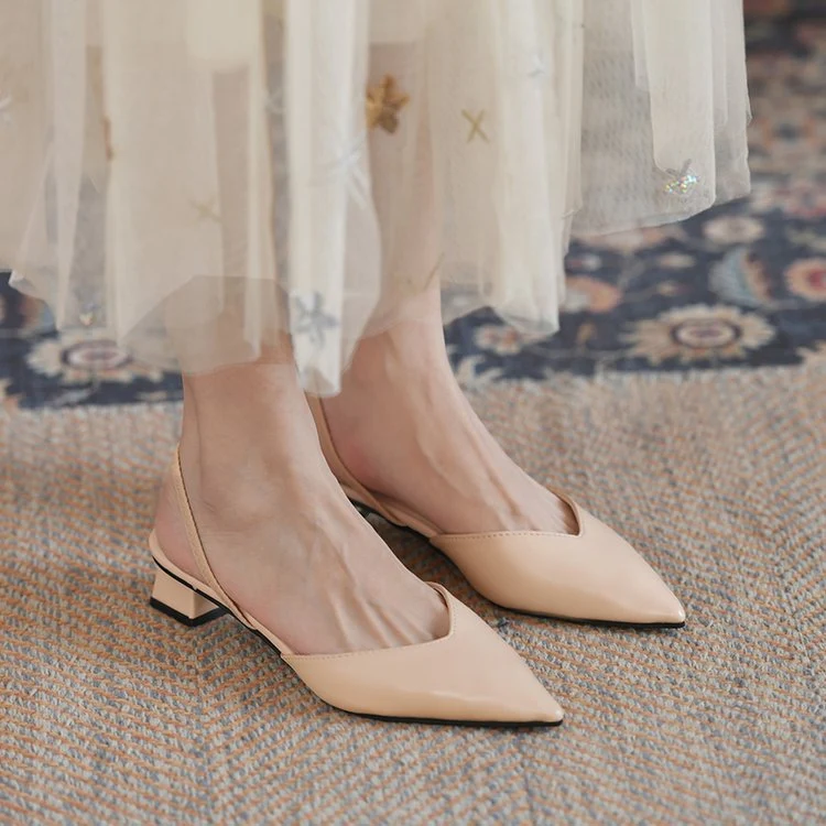 Damen Slingback-Pumps mit spitz zulaufendem Design Nord Taschen