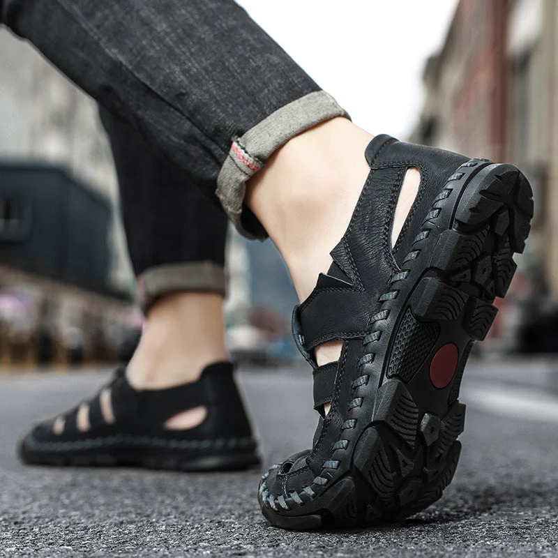 Herren Sandalen mit atmungsaktiven Riemen und rutschfester Sohle Nord Taschen