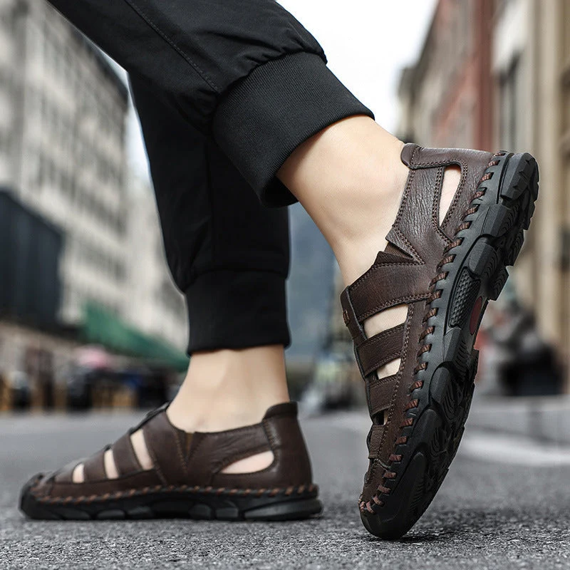 Herren Sandalen mit atmungsaktiven Riemen und rutschfester Sohle Nord Taschen