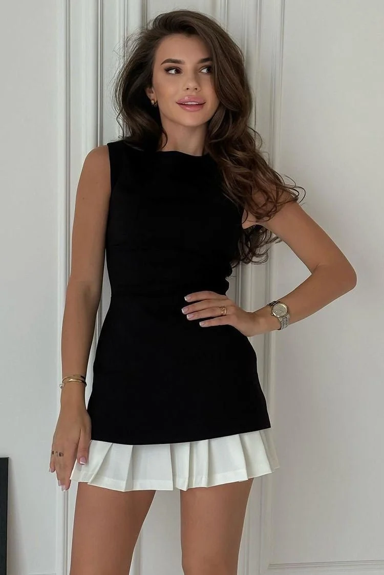 Damen A-Linien Kleid mit schickem Volantabschluss und hochwertigen Materialien Nord Taschen