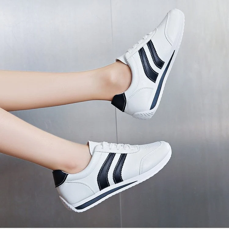 Damen klassische Sneakers mit modischen Streifen