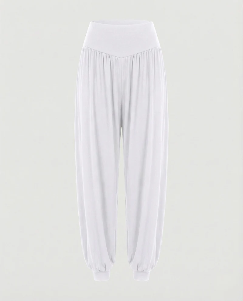 Damen Ethnische V-Taillenbund Jersey Haremshose
