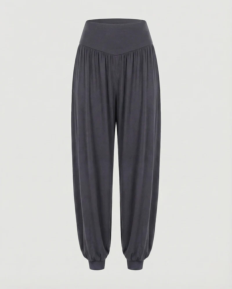 Damen Ethnische V-Taillenbund Jersey Haremshose