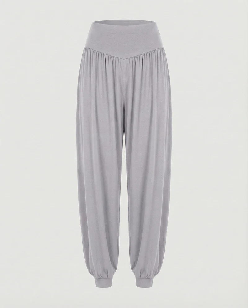 Damen Ethnische V-Taillenbund Jersey Haremshose