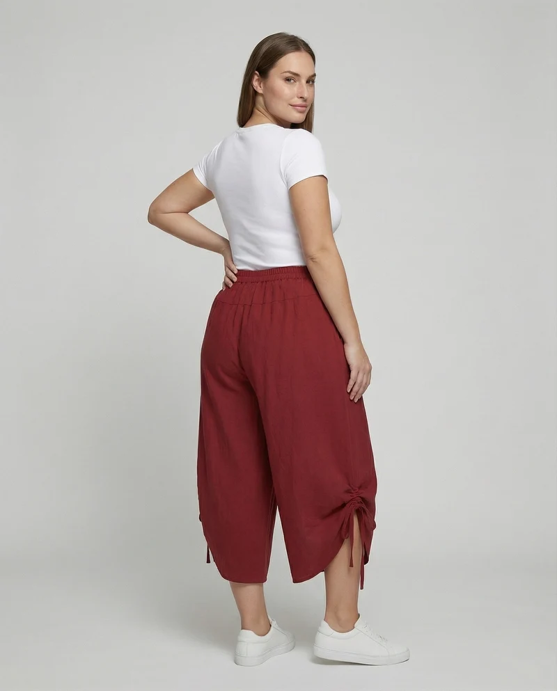 Damen Modische Zierkordel MischgewNord Taschene Rock-Culotte