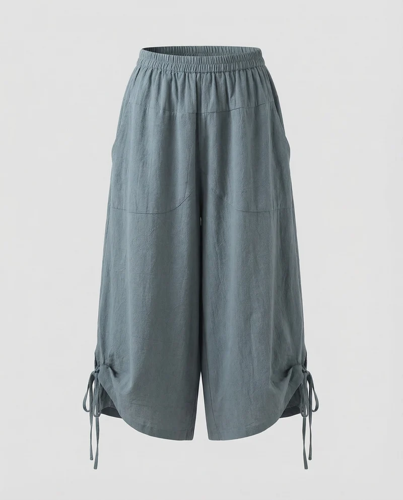 Damen Modische Zierkordel MischgewNord Taschene Rock-Culotte