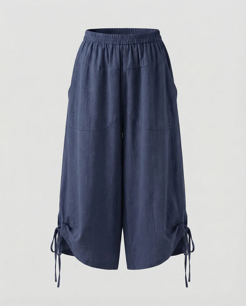 Damen Modische Zierkordel MischgewNord Taschene Rock-Culotte