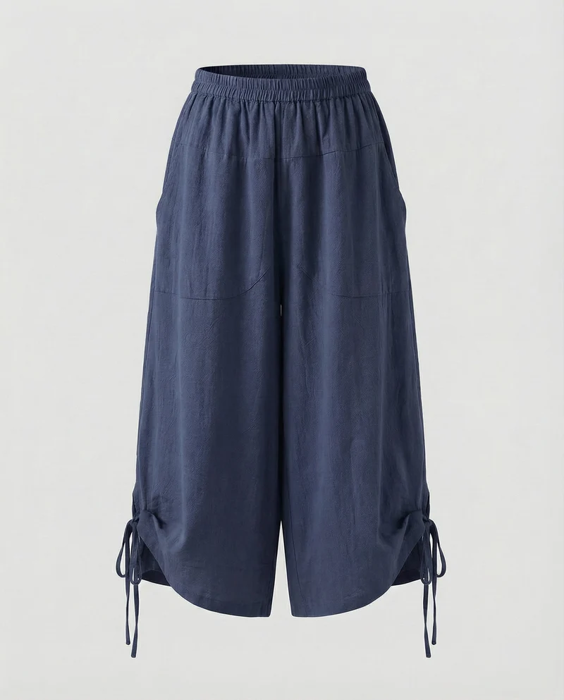 Damen Modische Zierkordel MischgewNord Taschene Rock-Culotte
