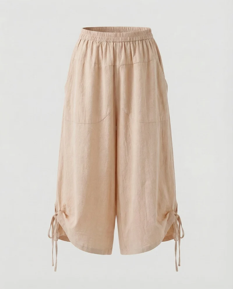 Damen Modische Zierkordel MischgewNord Taschene Rock-Culotte