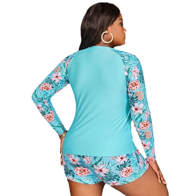 Damen UV-Schutz Badeoberteil und Shorts Set