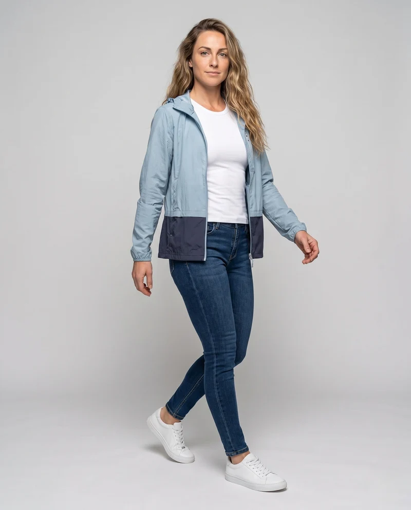 Damen ultraleichte Outdoor-Jacke mit atmungsaktiver Membran Nord Taschen