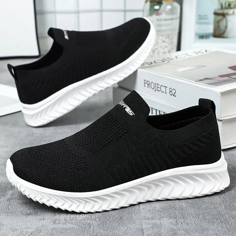 Damen Leichte Slip-On Freizeitschuhe mit atmungsaktivem Strickdesign
