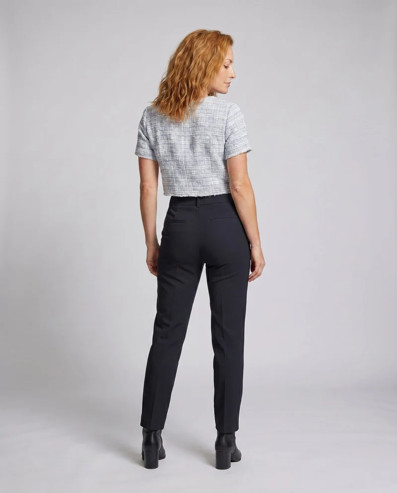 Damen Kurzärmliges Blusenshirt mit Knopfdesign und strukturiertem Stoff