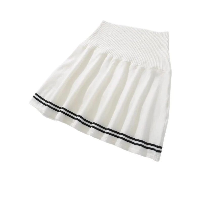 Damen Polo-Kleid mit Rüschensaum und dekorativem Bindeakzent