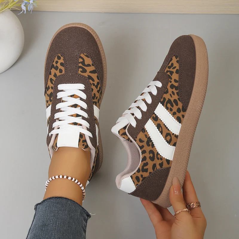 Damen Sneakers mit Leo-Muster und Komfortsohle Nord Taschen