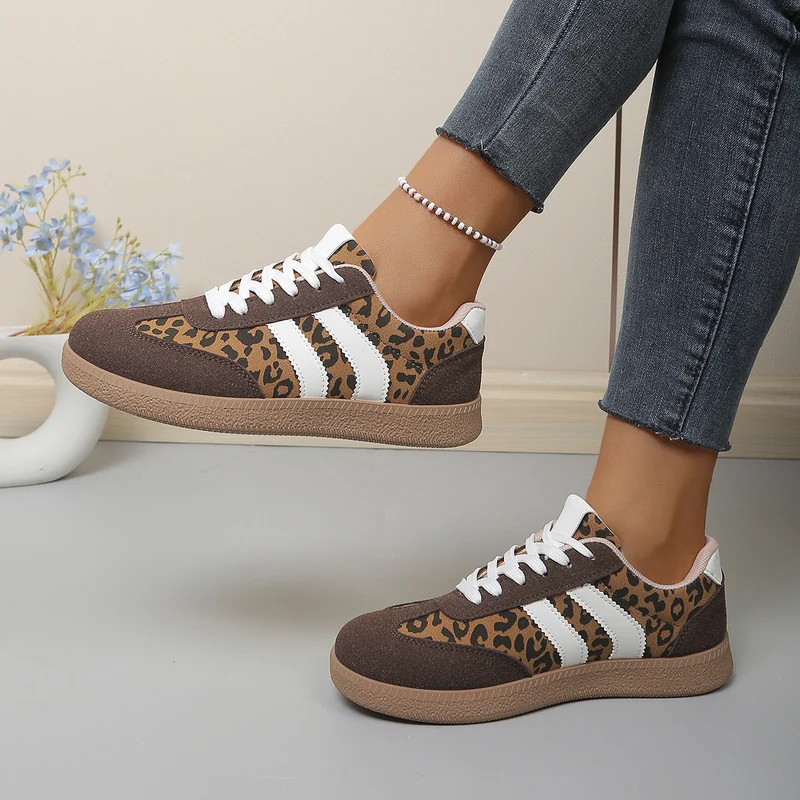 Damen Sneakers mit Leo-Muster und Komfortsohle Nord Taschen