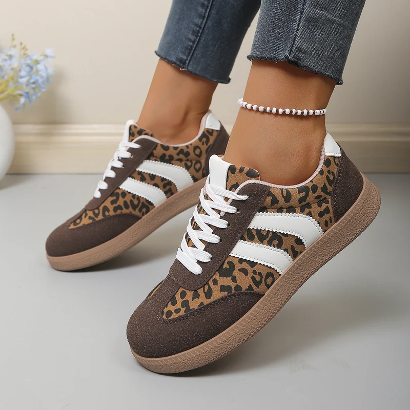 Damen Sneakers mit Leo-Muster und Komfortsohle Nord Taschen