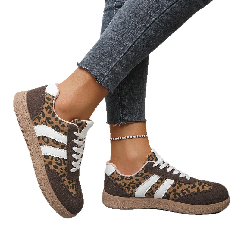 Damen Sneakers mit Leo-Muster und Komfortsohle Nord Taschen