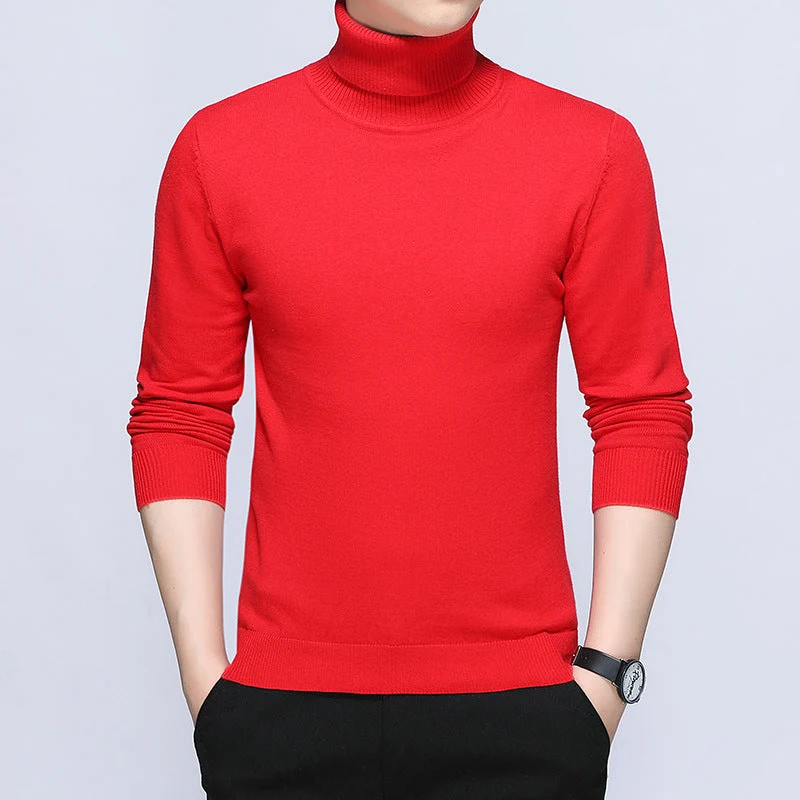 Herren Rollkragenpullover aus hochwertiger, atmungsaktiver Baumwolle
