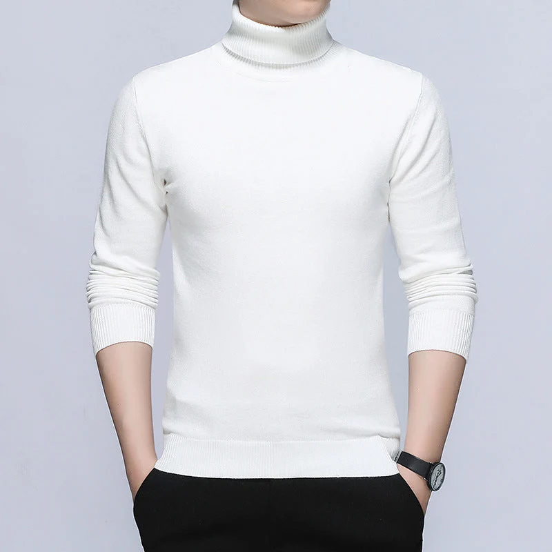 Herren Rollkragenpullover aus hochwertiger, atmungsaktiver Baumwolle