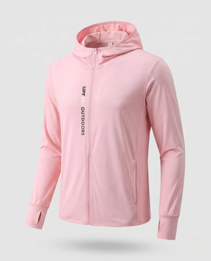 Herren atmungsaktive UV-Schutzjacke mit Kapuze Nord Taschen
