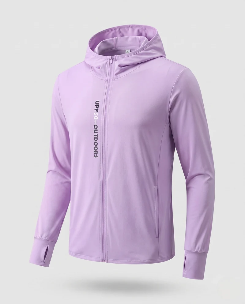 Herren atmungsaktive UV-Schutzjacke mit Kapuze Nord Taschen