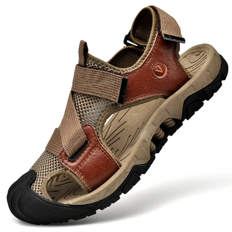 Herren Sportliche Outdoor-Sandalen mit rutschfester Sohle und individuell verstellbaren Riemen Nord Taschen