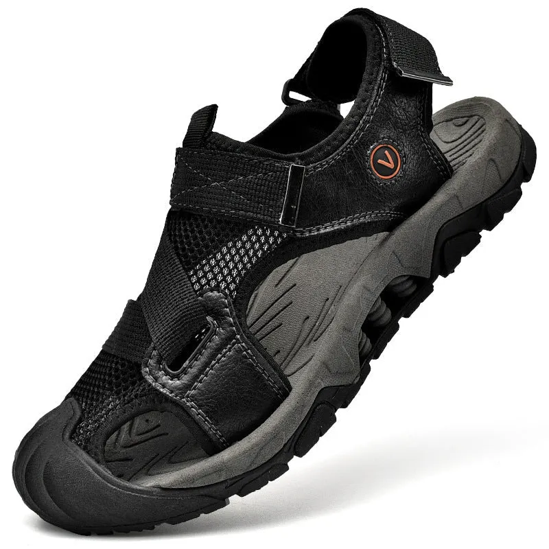 Herren Sportliche Outdoor-Sandalen mit rutschfester Sohle und individuell verstellbaren Riemen Nord Taschen