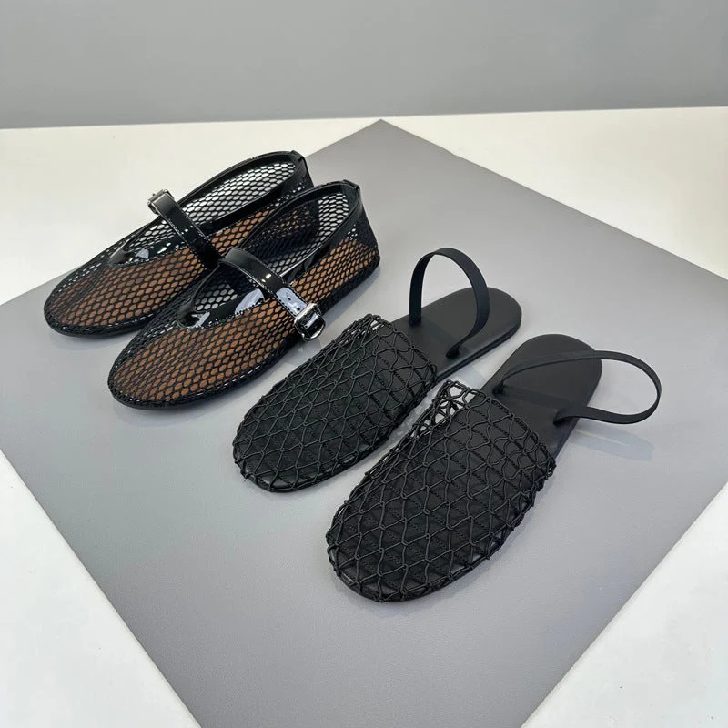 Damen luftige Sandalen im modernen Netzdesign Nord Taschen
