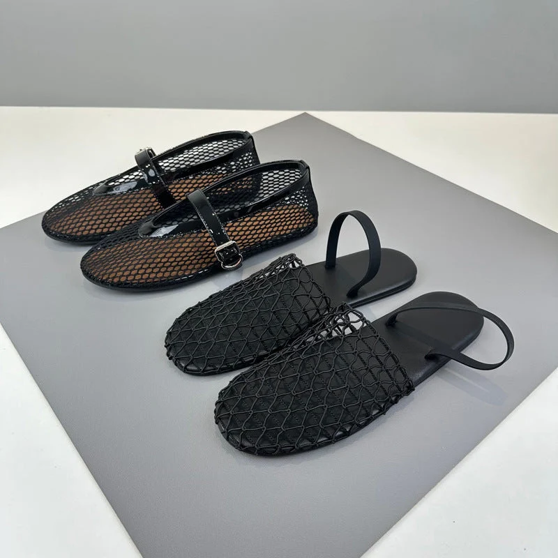 Damen luftige Sandalen im modernen Netzdesign Nord Taschen