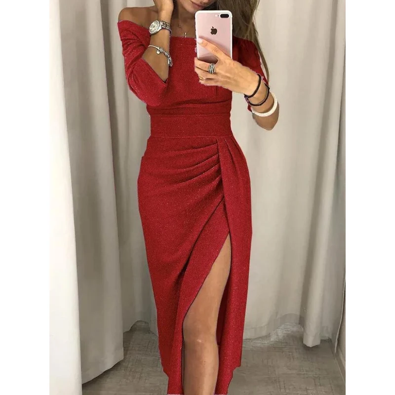 Langes elegantes Damenkleid