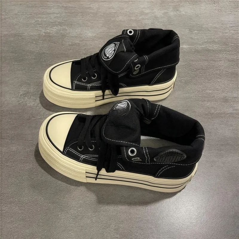 Damen Urbaner High-Top Sneaker mit stylischer Zierschnürung