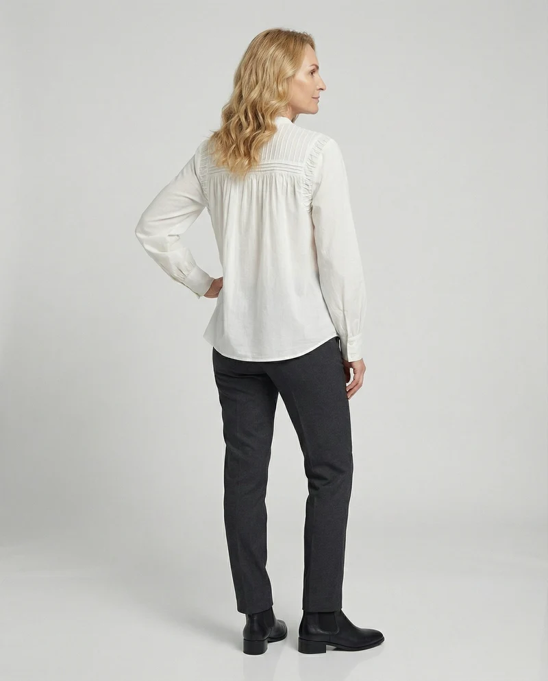 Romantische Baumwollbluse Damen