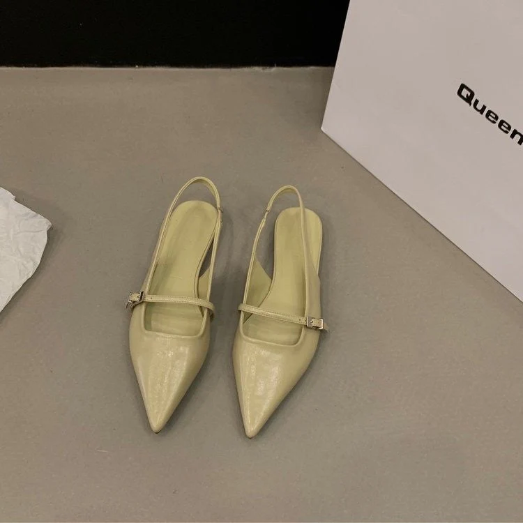Damen Slingback Pumps mit eleganten Spitzen und zarten Riemchen