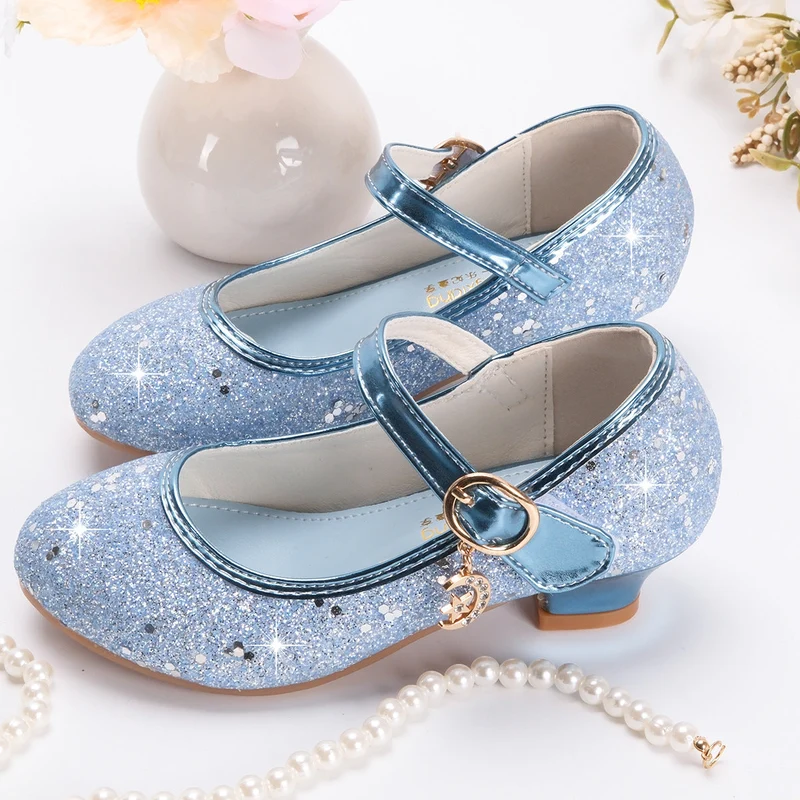Mädchen Glitzernde Mary Jane Schuhe mit dekorativer Schnalle