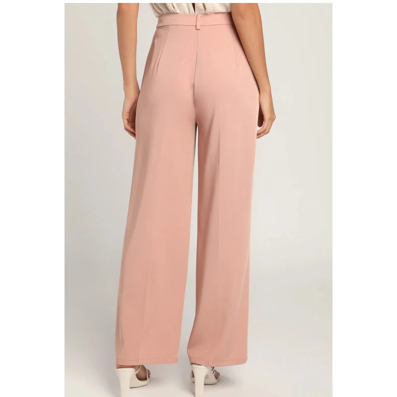 Damen Elegante Bluse mit weit geschnittenem Design und hoher Taille Hose Nord Taschen