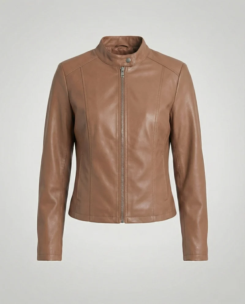Damen Bikerjacke Lederimitat