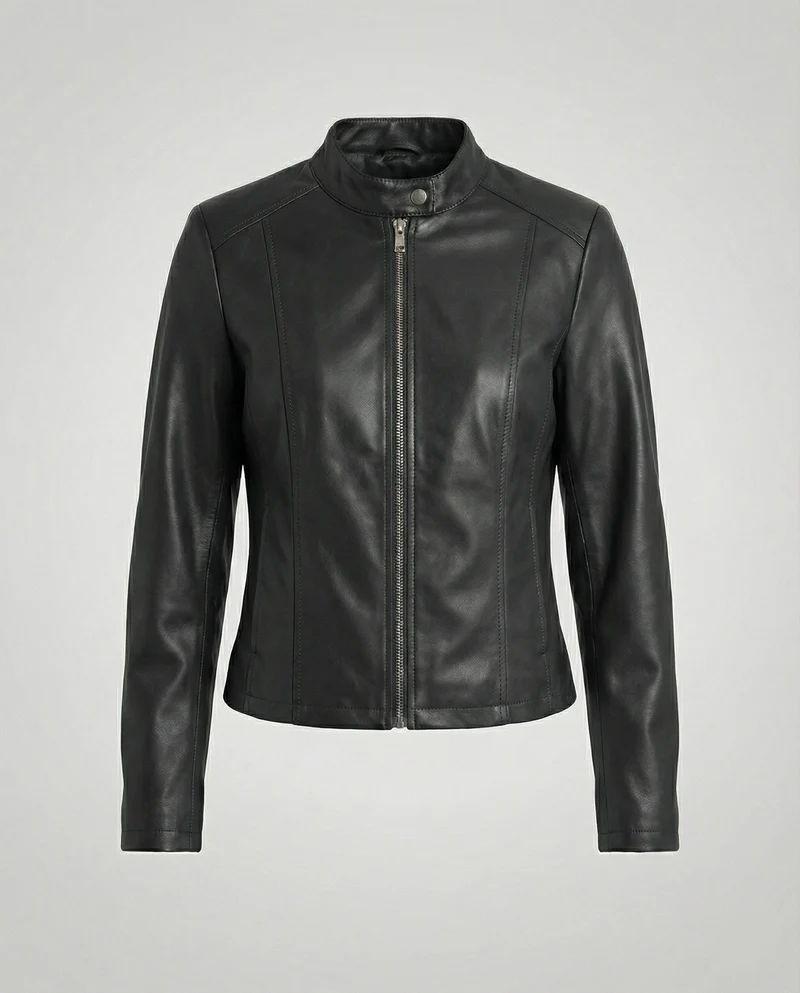 Damen Bikerjacke Lederimitat