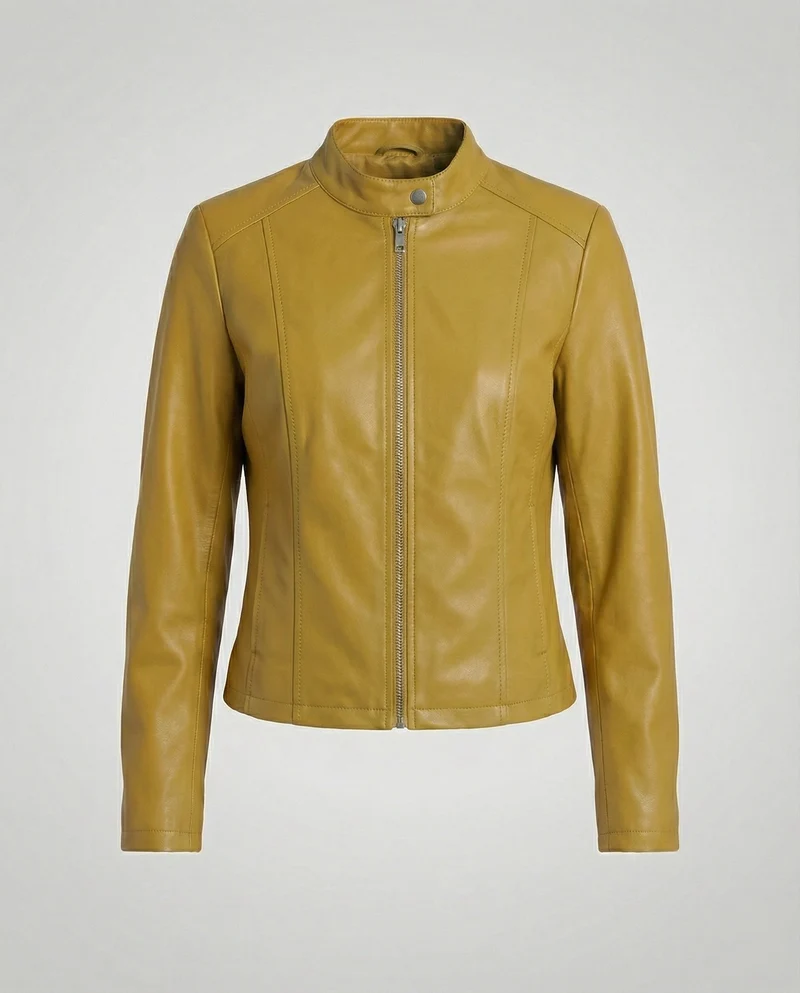 Damen Bikerjacke Lederimitat