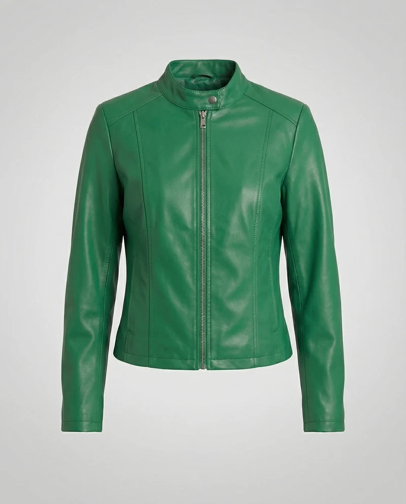 Damen Bikerjacke Lederimitat
